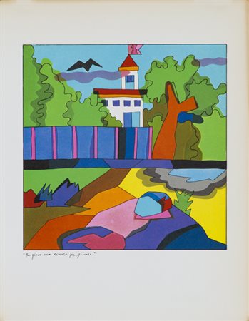 UGO NESPOLO (1941)Per gioco una dimora per giocareFotolitografiacm...