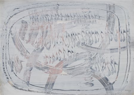 EDOARDO GIORDANO (1904-1974)Senza Titolo, 1962Tecnica mista su cartacm...