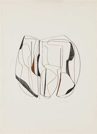 MARIO MOLTENI (1935)Senza TitoloTecnica mista su cartacm 70x50Firma al...