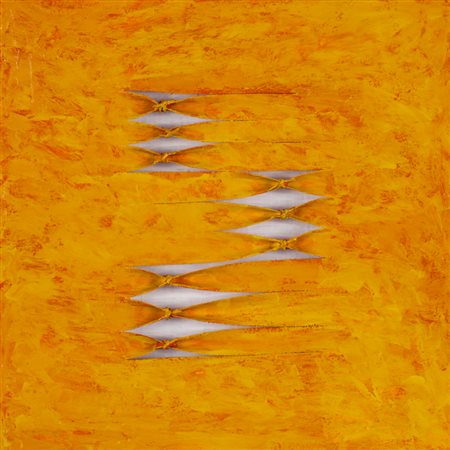 CALOGERO SALEMI (1966)Squarci di bianco, 2018Tecnica mista su telacm...