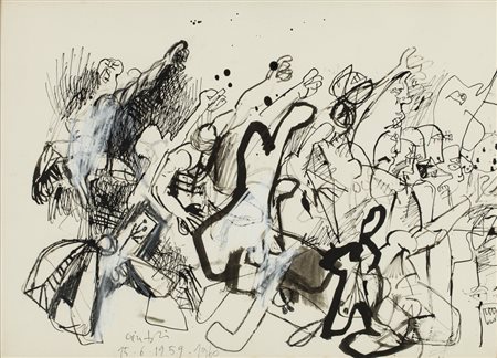 CLAUDIO CINTOLI (1935-1978)Schizzi di memoria, 1959-1960China, grafite e...