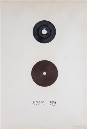SARENCO (1945)Music, 1979Polimatericocm 100x70Firma, titolo e datazione al...