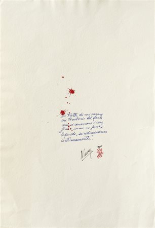 UGO CARREGA (1935-2014)Dal caso in poiTecnica mista su cartacm 47,5x33Firma e...