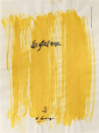 UGO CARREGA (1935-2014)The act of causing exhistTecnica mista su cartacm...