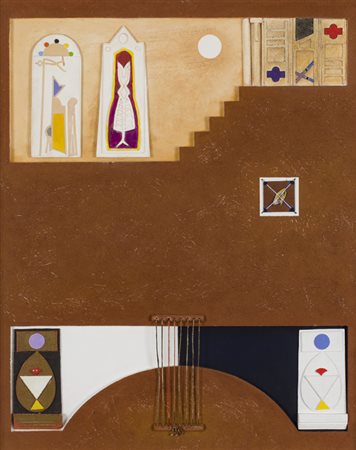 ANTONIO CALDARERA (1942)Tempio e tempo, 1994Tecnica mista su...