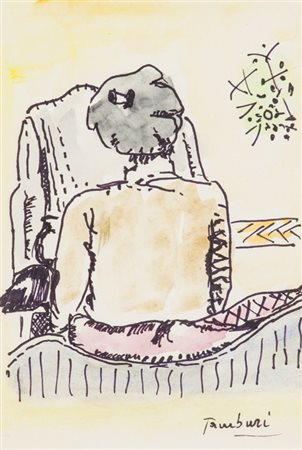 ORFEO TAMBURI (1910-1994)Senza TitoloTecnica mista su cartacm 17x12Firma al...