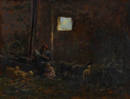 UMBERTO ZIVERI (1891-1971)Senza TitoloOlio su cartonecm 44x57Firma al fronte