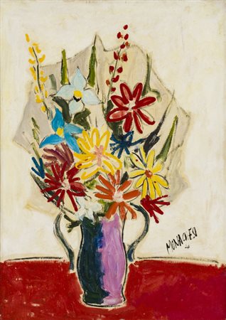 SANTE MONACHESI (1910-1991)Senza TitoloOlio su telacm 70x50Firma al...