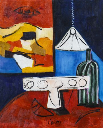 ANTONIO DE SANTIS (1950)Senza TitoloOlio su telacm 60x50Firma al fronte