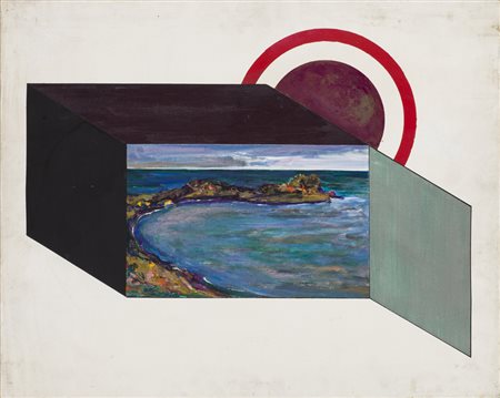 F. COPELLO Paesaggio, 1975Acrilici su telacm 40x50Firma e datazione al...