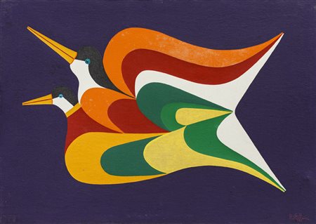 GIOVANNI BATTISTA PEDRAZZINIInsieme a veleggiareOlio su telacm 50x70Firma al...