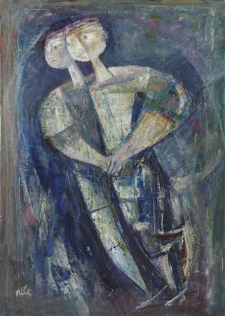 MILÀPattinatoriOlio su telacm 70x50Firma al fronteTitolo al retro