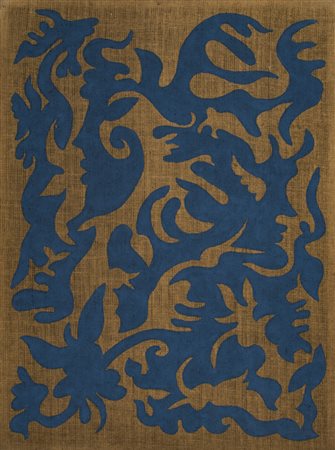 ROMANO SANTUCCI (1934)Contrasto, 1987Tecnica mista su tela di jutacm...