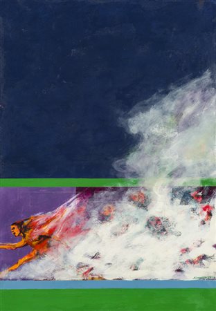 RAUL HEREDIA (1944)Senza Titolo, 1974Olio su telacm 50x35Firma e datazione al...