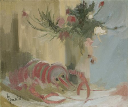 FRANCO BARALDI (1929-1995)Senza Titolo, 1973Olio su telacm 50x60Firma al...