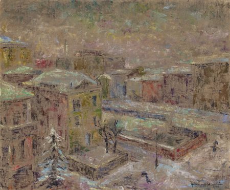 GIANNA RONCHI (1920)Senza Titolo, 1960Olio su telacm 50x60Firma e datazione...