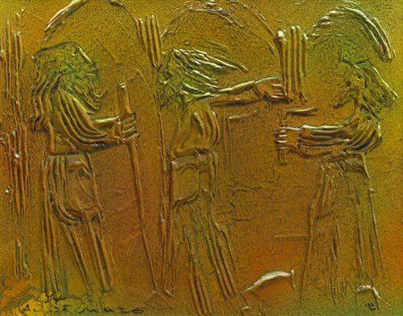 ANTONIO DE MURO (1924)Il maestro - i compagni, 1992Tecnica mista su tavolacm...