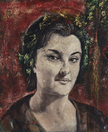 FULVIO DEFENDISenza Titolo, 1980Olio su telacm 60x50Firma al fronteFirma e...