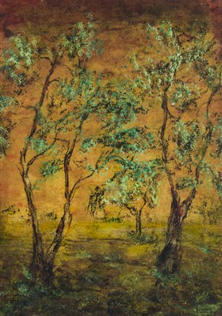 BIZZARRISenza Titolo, 1976Olio su telacm 70x50Firma al fronteFirma e...