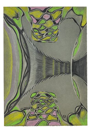 GIANNI FICHERA (1925)Senza TitoloTecnica mista su cartacm 50x35Firma al fronte