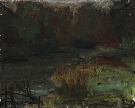 ARNOLDO SIDOLI (1920)LaghettoOlio su telacm 80x100Firma al fronteFirma al...