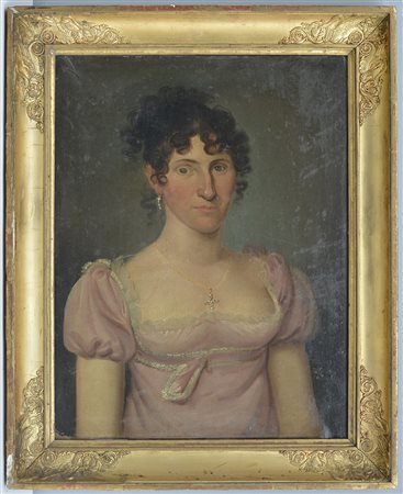 Maestro del secolo XIX "Ritratto di Mette Caroline Alexandrine de Gallier"...