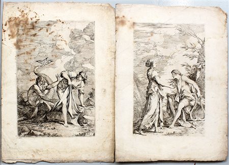 Quattro incisioni, di cui tre da Salvator Rosa (misure diverse) (difetti)
