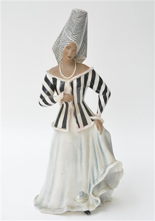 Le Bertinetti "Ag'ya Mazurka Creola della Martinica" Scultura in ceramica...