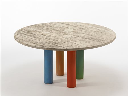 Lino Sabattini (Correggio 1925 - 2016) Tavolo circolare. Anni '70. Piano in...