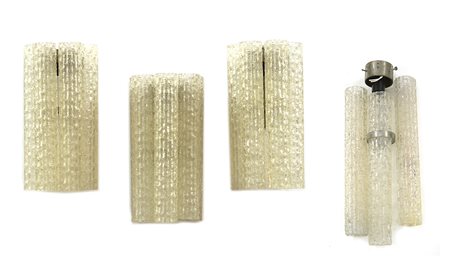 Manifattura di Murano. Gruppo di quattro appliques a quattro e cinque...