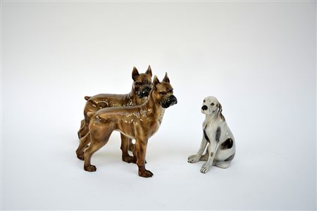 Guido Cacciapuoti (Napoli 1892 - Milano 1953) Lotto di due sculture in...