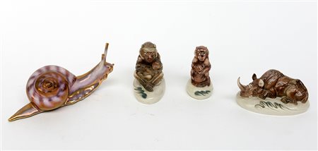 Guido Cacciapuoti (Napoli 1892 - Milano 1953) Lotto di quattro sculture in...