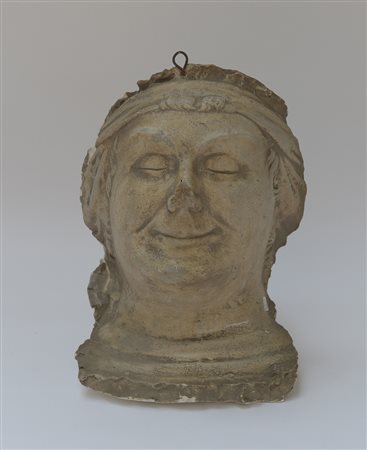 Mezzo busto in gesso raffigurante imperatore romano (h cm 35)(difetti e...