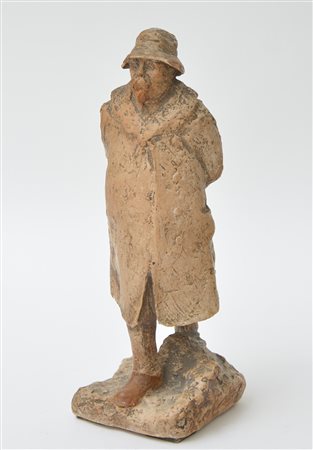 Firma indecifrata, scultura in terracotta 1918 (?) (h cm 30 circa) (restauri)