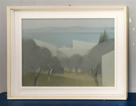 Ignoto secolo XX "Scorcio" olio su tela (cm 60x80) in cornice