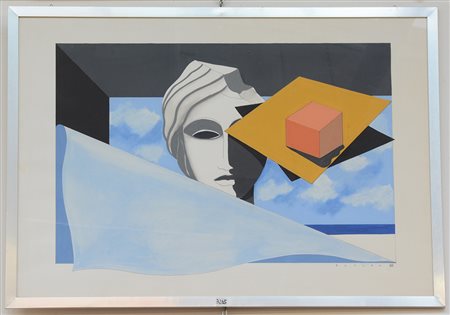 Paulon "Dimenticare il futuro" '88 tecnica mista su carta (cm 70x100) firmato...