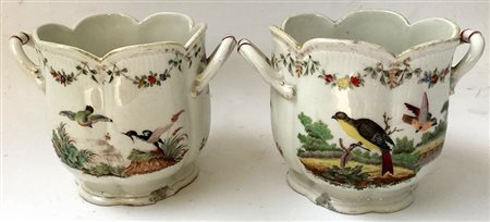 Manifattura di Oud - Loosdrecht. Coppia di piccoli rinfrescatoi biansati in...