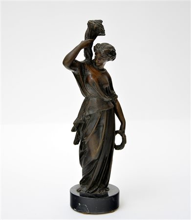 Da Moreau "Allegoria della Fortuna" scultura in bronzo (h. cm 32) Poggiante...