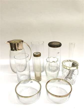 Lotto composto da una brocca con coperchio, un portaghiaccio con pinza e due...