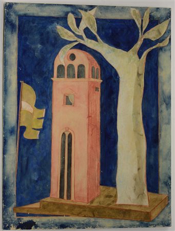 William Stok (1946) "Senza titolo" 1989, tecnica mista su cartoncino...