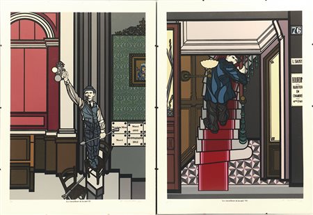 Flavio Costantini (Roma 1926 - Genova 2013) lotto composto da due serigrafie...