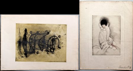 Lotto composto da numerose grafiche di autori, misure e tecniche diverse e...