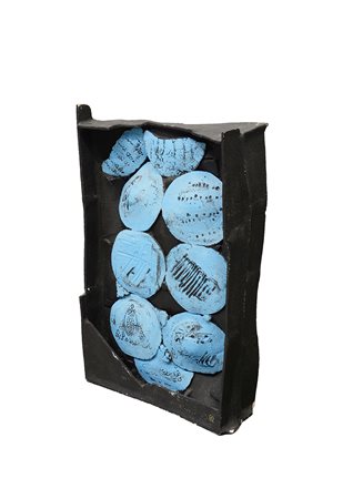 Jean Paul Van Lith (1940) "Senza titolo" 1979, scultura in cemento dipinto...