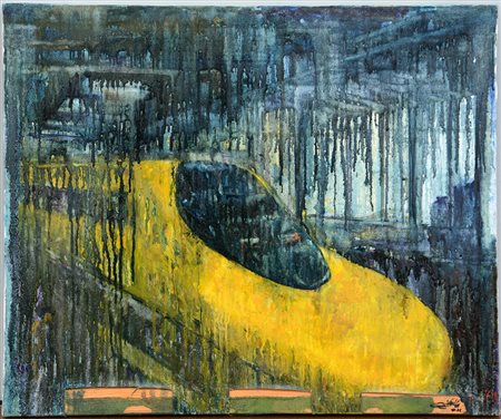 Eltjon Valle (Kucova 1984) "Reil Ster" 2004, tecnica mista e petrolio su tela...