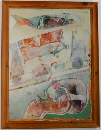 Gianni Pisani (Napoli 1935) “Senza titolo” 1990, tecnica mista su carta...