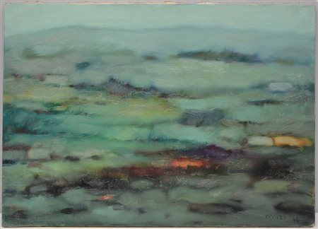 Vincenzo Frunzo (La Spezia 1910 - Roma 1999) "Paesaggio delle Langhe" 1966...