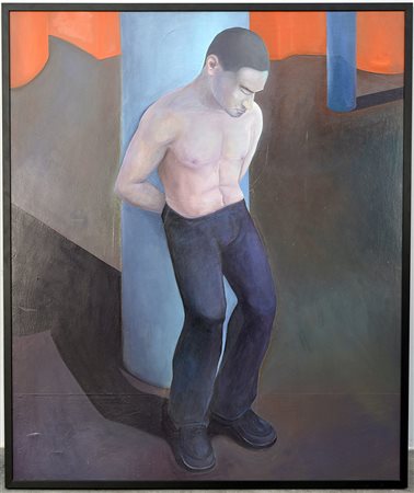 Ignoto "Senza titolo" 1997, olio su tela (cm 120x100) firmato "Cannata" e...