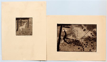 Georges Manzana Pissarro (Louveciennes 1871 - 1961) due acqueforti di...