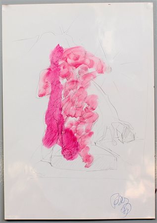 Augusto Perez (1929 - 2000) "Senza titolo" 1989, disegno a matita e...