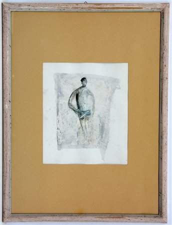 Giuseppe Biagi (Viareggio 1949) "Figura" tecnica mista su carta (cm 38x32...